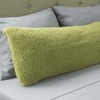 Hastings Home Body Pillow Cover, Soft Sherpa Pillowcase With Zipper, Fits Pillows Up To 51 Inches (Sage) 262237JWI